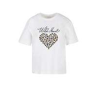 Miss Tee Camiseta 'Wild Heart Leo' marrón / negro / blanco L marrón / negro / blanco