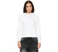 Miss Tee I Dont Give A Hoody White, S Sudadera con Capucha, Blanco, S Grande para Mujer