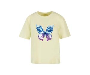 Miss Tee Mst034-chromed Butterfly tee Camiseta, Amarillo Suave, 3XL Mujeres