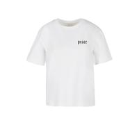 Miss Tee Mst087-girls Peace Hand tee Camiseta, Blanco, XS Mujeres