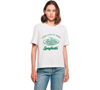 Miss Tee Mst128-less Upsetti tee Camiseta, Blanco, S Mujeres