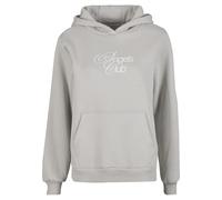 Miss Tee MST213-Angels Club Ladies Fluffy Hoody Hooded Sweatshirt, Lightasphalt, S Women's