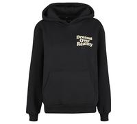 Miss Tee MST214-Dreams Over Reality Ladies Fluffy Hoody Hooded Sweatshirt, Black, XL Women's