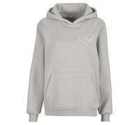 Miss Tee MST216-Lost Flowers Ladies Fluffy Hoody Hooded Sweatshirt, Lightasphalt, S Women's