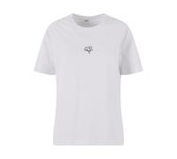 Miss Tee Mst283-lotus Emb tee Camiseta, Blanco, M Mujeres