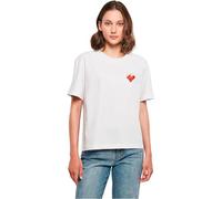 Miss Tee Mst293-cherrie Lovers tee Camiseta, Color Blanco, XS Mujeres