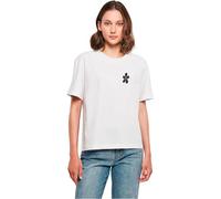 Miss Tee Mst340-good Karma Happy Flower tee Camiseta, Blanco, L Mujeres
