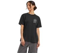 Miss tee Mst377-one Line Flowers Ladies Vintage Everyday tee Camiseta, Negro, L Mujeres