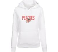Miss tee Peaches Hoody - Sudadera con Capucha para Mujer, Estilo Informal, con Estampado Frontal, Corte Regular, Tallas XS a 5XL, Blanco, M