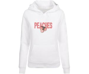 Miss tee Peaches Hoody - Sudadera con Capucha para Mujer, Estilo Informal, con Estampado Frontal, Corte Regular, Tallas XS a 5XL, Blanco, M