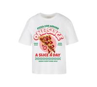 Miss Tee Pizza con Amore tee, Blanco, S Grande Alto
