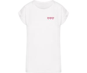 Miss Tee Señoras Camiseta Tres En Una Fila Señoras Hombro Extendido MST352 S