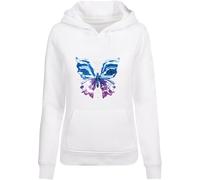 Miss Tee Sudadera con Capucha de Las Mujeres, 65% Algodón 35% Poliéster, Blanco, L