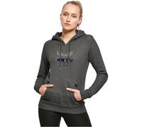 Miss tee Sudadera con Capucha de Las Mujeres, 65% Algodón 35% Poliéster, Carbón, L