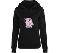 Miss Tee Sudadera con Capucha de Las Mujeres, 65% Algodón 35% Poliéster, Negro, S