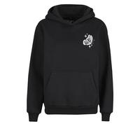 Miss tee Sudadera con Capucha de Las Mujeres, 70% Algodón 30% Poliéster, Negro, XS
