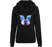 Miss Tee Mst055-chromed Butterfly Hoody Sudadera con Capucha, Negro, XXL para Mujer