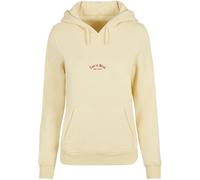 Miss Tee Sudadera con Capucha para Mujer Love Is Blind Love Is Cruel Hoody, Informal, con Estampado en la Espalda, Corte Regular, Tallas XS - 5XL, Amarillo Suave., M