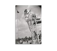 Miss Washington DC Photo, 1938, Belleza bañadora, trajes de baño, concursante, piscina, sala de ejercicios, póster decorativo de lienzo para pared e impresión artística moderna para dormitorio