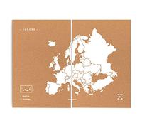 Miss Wood Woody Map XXL - Mapa del Mundo de Corcho con diseño Europa, Color Blanco