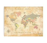 Miss Wood Woody Old School Mapa, Corcho, Multicolor, XL (60 x 90 cm)