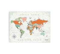 Miss Wood Woody Terracota L Mapa, Corcho, Multicolor, 60x45x0.4 cm