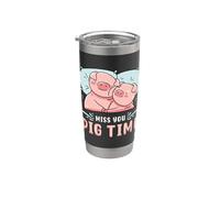 Miss You Pig Time Ganadería Animales de granja Cría de cerdos Vaso térmico de acero inoxidable de doble pared