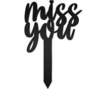 Miss You Placa para cementerio y jardín, decoración al aire libre, resistente a la intemperie, acrílico, conmemorativa para honrar a sus seres queridos en el patio o lugar de entierro