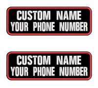 misscase Customized Name Patch, 2 Piezas Personalized Removable Tactical Patches Hook and Loop, Embroidered Name Patches for Dog Harness, Backpacks, Jackets (No Logo)