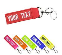 misscase Etiqueta de equipaje personalizada, personalizadas número de texto de ID bordado, minietiquetas de llavero para maletas de viaje, coche, ATV, mochila (SIL Lobster Clasp)