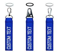 misscase Llavero Personalizado, llavero personalizado Número de Nombre, Etiqueta de Equipaje, Accesorios de Llavero, Llaveros Bordado Para Equipaje, Caja, Cinturón, Equipo, llavero (Blue)