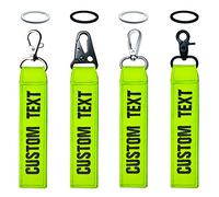 misscase Llavero personalizado Número de Nombre, Etiqueta de Equipaje, Accesorios de Llavero, Llaveros Bordado Para Equipaje, Caja, Cinturón, Equipo, llavero (Grass Green)
