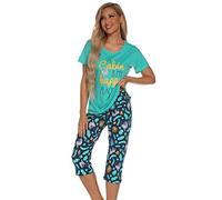 Misscoo Conjunto de pijamas para mujer, sin mangas, pantalones capri para mujeres, damas y niñas, estudiantes, de algodón, para primavera, verano, ropa de dormir, # 11, XL