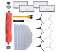 MissFox Accesorios para aspiradora Roborock S7 T7S T7Plus Xiaomi. Piezas de repuesto originales con 1 cepillo principal, 4 filtros Hepa, 8 cepillos laterales, 4 paños de limpieza, 2 destornilladores