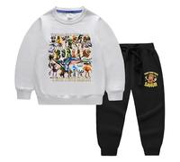MissFox Chándal Italian Brainrot Niños 2 Piezas - Conjunto de Ropa Deportiva con Sudadera y Pantalones, Estilo Tung Tung Tung Sahur, Ropa Casual para Niños y Niñas