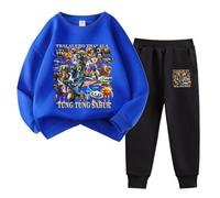 MissFox Chándal Italian Brainrot Niños 2 Piezas - Sudadera y Pantalón de Chándal Estilo Tung Tung Tung Sahur, Ropa Casual para Niños y Niñas