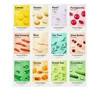 MISSHA Airy Fit Sheet Mask (12 Types) Skin-Fit Daily Sheet Mask with Perfect Adhesion (Pack of 12)