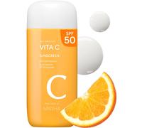 Missha All Around Vita C Sunscreen SPF 50/2.36 FL OZ - CORREO COREANO PARA CARA CON CARA CON VITAMINA C PARA TONO INUMINADOR