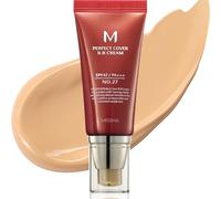 MISSHA M Perfect Cover BB Cream N.º 27 Honey Beige - Tono medio con subtono neutro/cálido SPF 42 P 50 ml - Crema hidratante con color para el rostro con protección solar