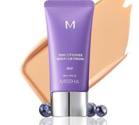 MISSHA M PERFECT COVER SERUM BB CREAM N.º 27 Honey Beige - Tono claro con subtono frío, Crema hidratante con color, Maquillaje con tratamiento para la piel, Maquillaje coreano, 35 ml