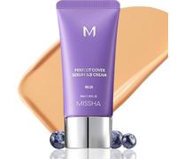 MISSHA M PERFECT COVER SERUM BB CREAM No.25 Warm Beige Cuidado de la piel, color hidratante, complejo de superalimentos, cobertura modular, piel de cristal, sin Pa