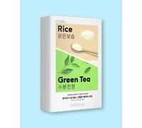Missha Mascarillas faciales de tejido con extractos de arroz y té verde Airy Fit Sheet Mask 10 (Rice 5 + Green Tea 5) - 19 g * 10 ud