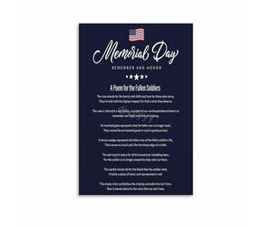 Missing Man Table Poster Fallen Soldier Memorial Sign Memorial Day Veterans Day Wall-Art for Home Office Decor(Framed,08x12inch(20x30cm))