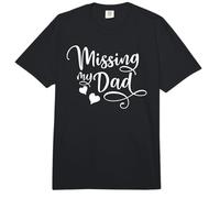 Missing My Dad Father's Day In Heaven Daughter Son Comfort Colors Adult Heavyweight T-Shirt