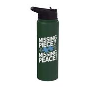 Missing Piece Missing Peace - Divertido rompecabezas Stainless Steel Insulated Water Bottle