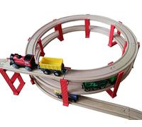 missing piece - Puente en espiral de 3 niveles para ferrocarriles de madera