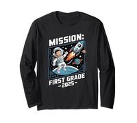 Mission 1st Grade Astronaut School Start Back To School Manga Larga