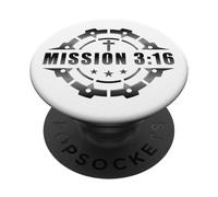 Mission 3:16 - Christian Faith Church Ministry Soldier PopSockets PopGrip Adhesivo
