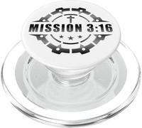 Mission 3:16 - Christian Faith Church Ministry Soldier PopSockets PopGrip para MagSafe