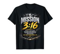 Mission 3:16 - Christian Faith Energetic Gospel of Salvation Camiseta gráfica económica